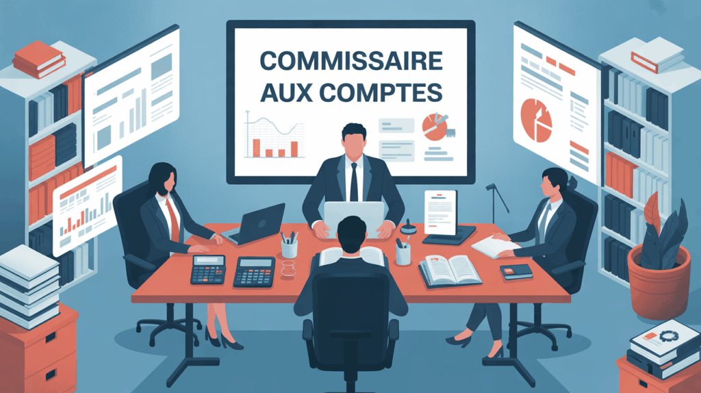 Illustration bureau audit legal commissaire aux comptes