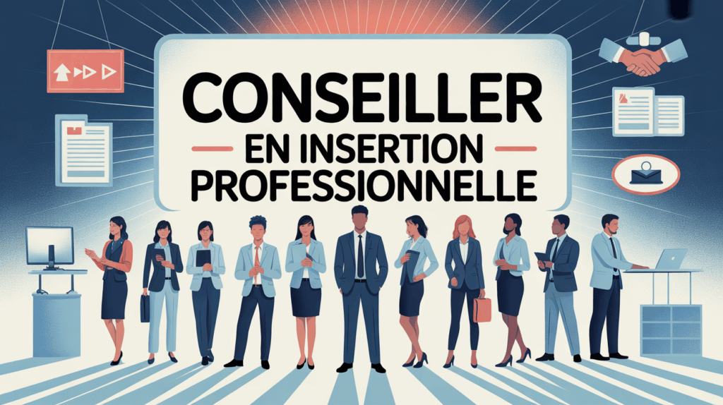 Illustration conseiller en insertion professionnelle orientation emploi