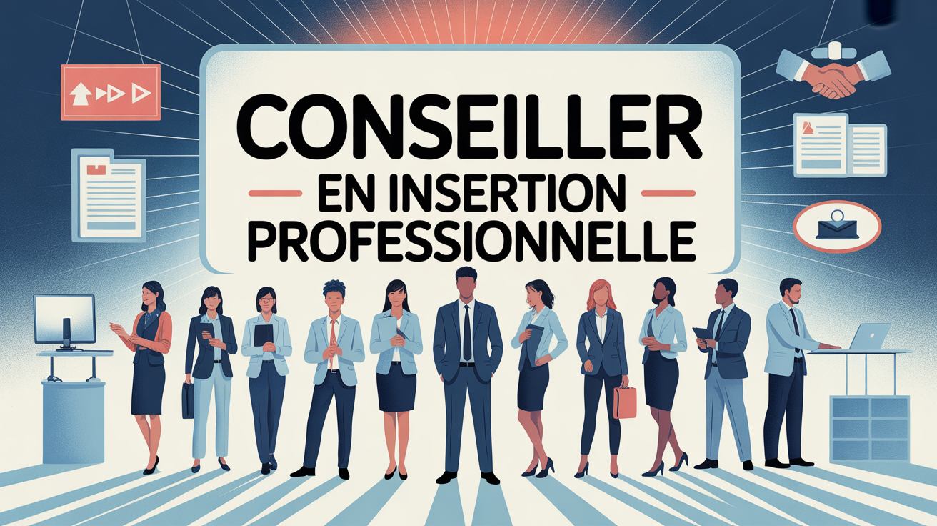 Illustration conseiller en insertion professionnelle orientation emploi