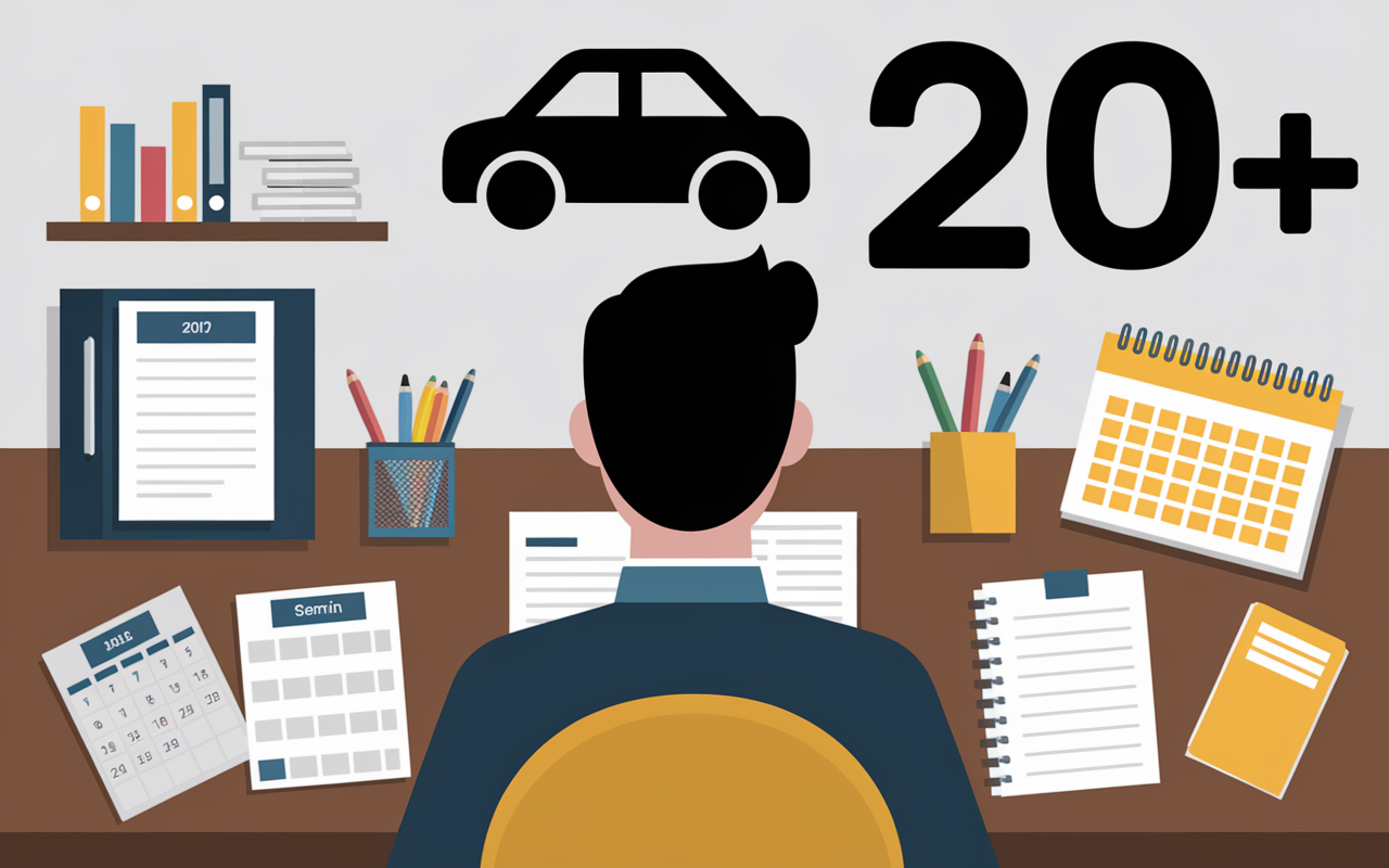 Bureau dossier administratif moniteur auto ecole