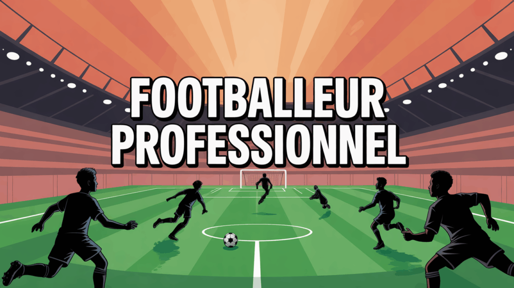 footballeur professionnel terrain jeunes joueurs silhouettes