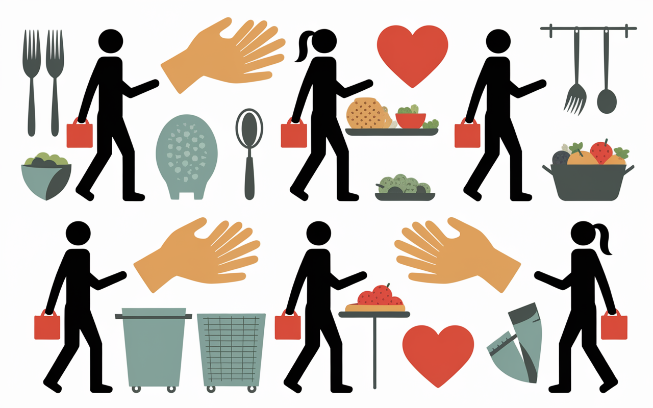 missions quotidiennes auxiliaire de vie illustration