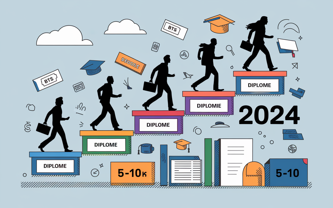 Echelle diplômes directeur commercial BTS MBA 2024