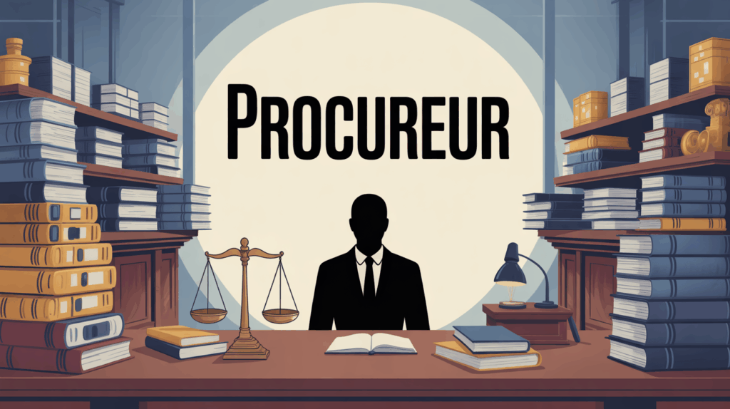 procureur illustration tribunal moderne