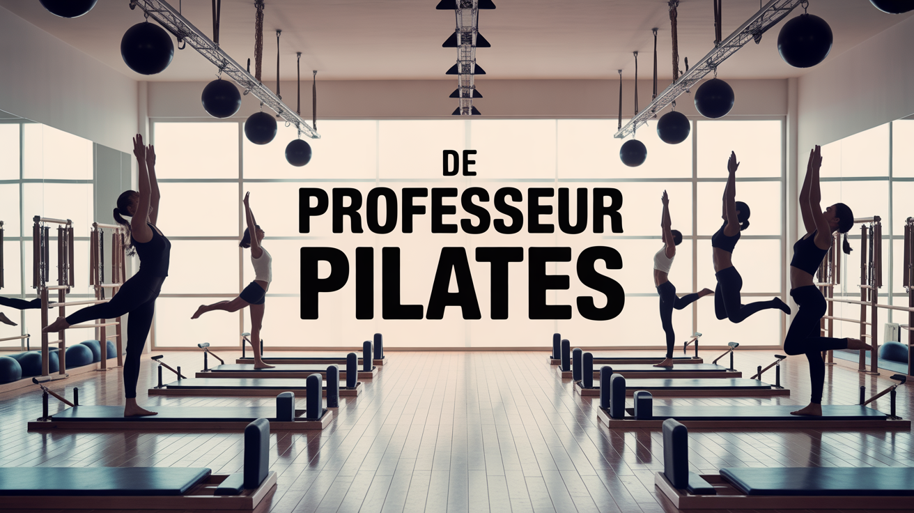 Studio Pilates moderne animé, Professeur de Pilates en action