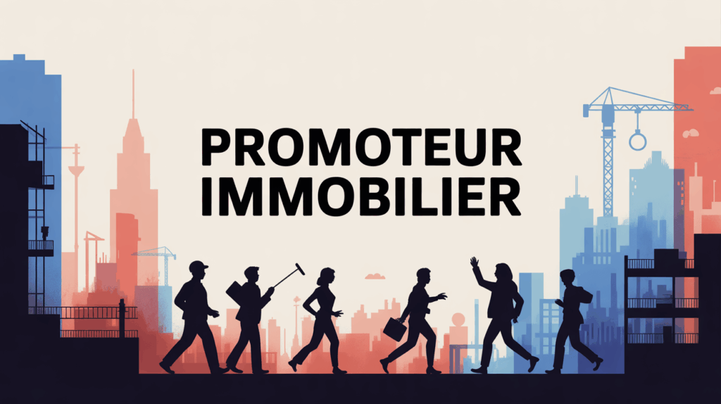 Promoteur immobilier silhouette ville moderne