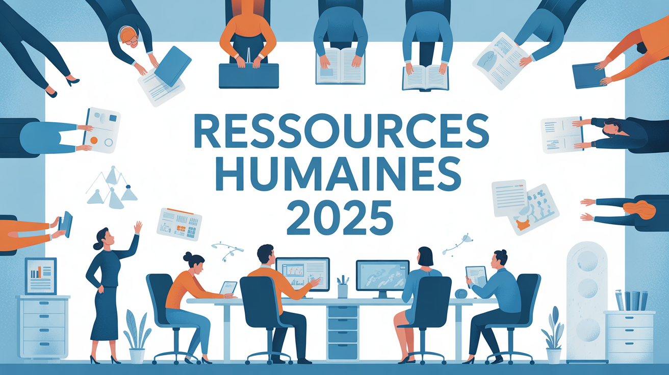 bureau RH moderne 2025, collaboration autour de table