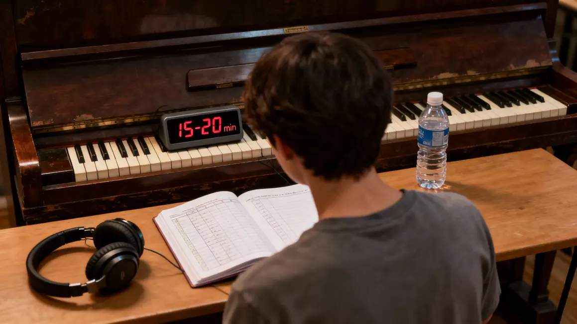 Pratique chant quotidienne piano et carnet suivi