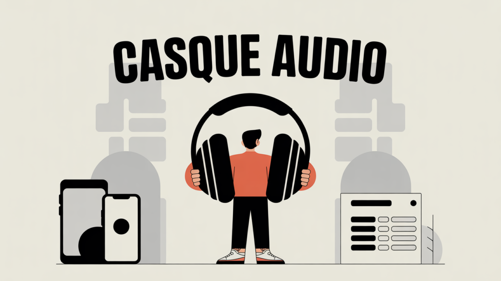 comparatif casque audio illustration casque et appareils