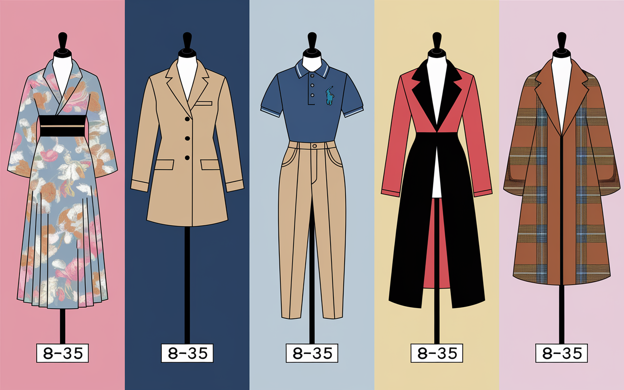 Visuel mannequins tendance mode 2025 jupon oversize polo