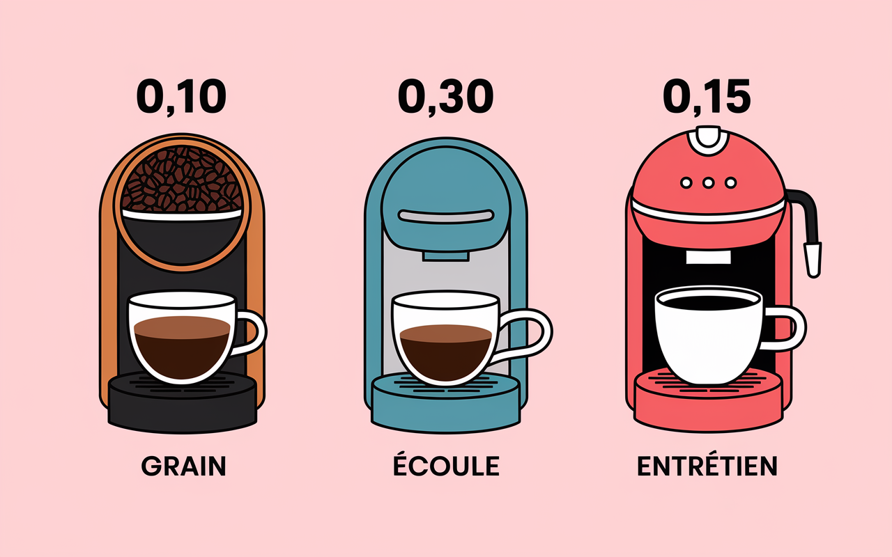 Tableau comparatif machine à café : coût par tasse et types
